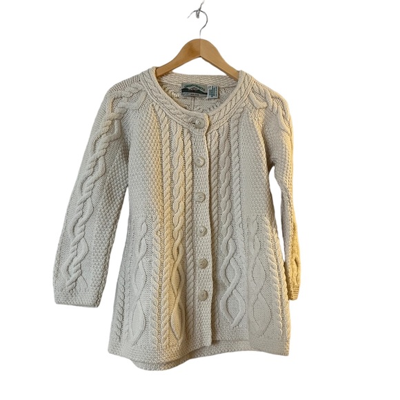Aran Crafts Sweaters - ARAN CRAFTS Irish 100% merino wool soft swingy cardigan sweater